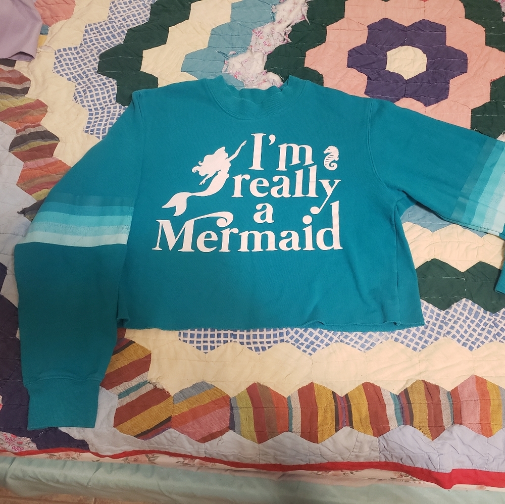Little Mermaid Crop Top Sweater